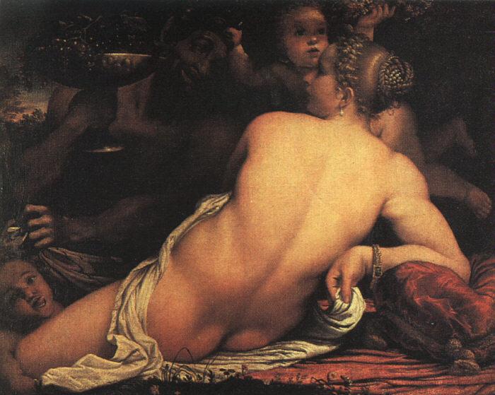 Annibale Carracci Venus with Satyr and Cupid oil painting image